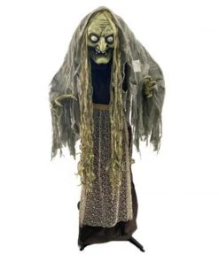 Jack In The Box Props Animated Shaking Witch 150cm Halloween Prop