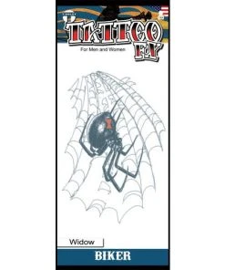Carnival Products Tinsley Temporary Tattoo - Biker Widow Accessoriesc