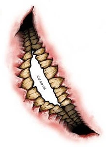 Carnival Products Tinsley Big Mouth Tattoo Kit FX Temporary Tattoo - Evil Grin Tattoos