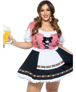 Tomfoolery Ladiesc Ladies Plus Oktoberfest Beer Garden Babe Costume By Leg Avenue