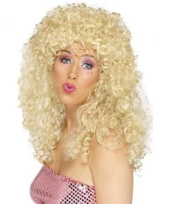 Smiffys 1980's Boogie Babe Wig - Blonde