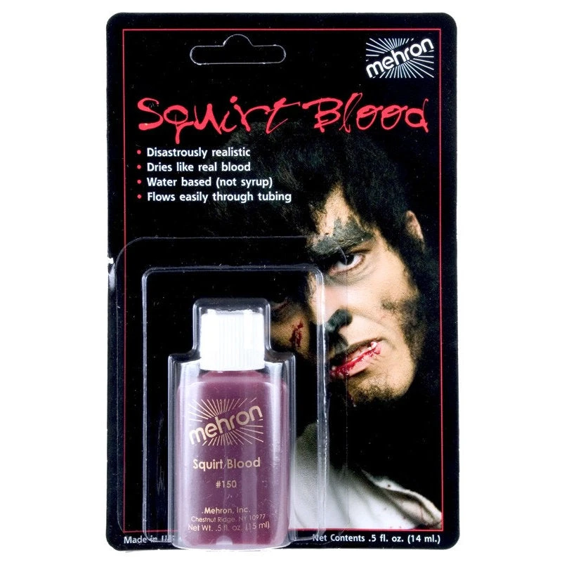 Tomfoolery Mehron Squirt Blood - Bright Red 14ml 1 Tomfoolery Mehron Squirt Blood - Bright Red 14ml