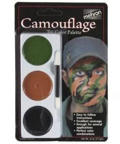Tomfoolery Halloweenc Mehron Camouflage Tri-Color Palette