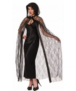 Tomfoolery Ladiesc Cape - Hooded Spider Web