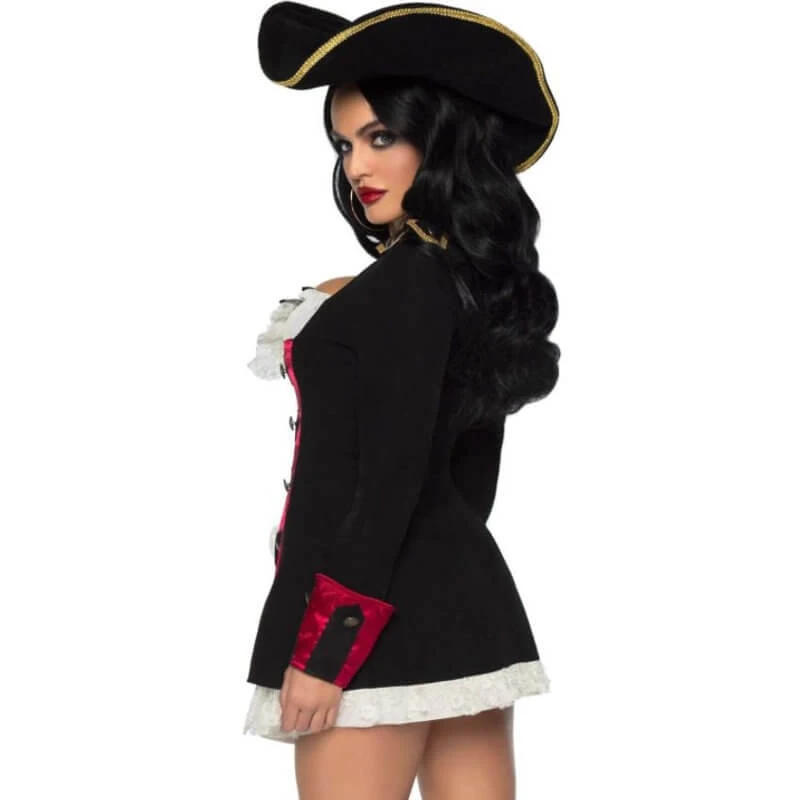 Tomfoolery Charming Pirate Captain Ladies Costume - Leg Avenue 2 Tomfoolery Charming Pirate Captain Ladies Costume - Leg Avenue