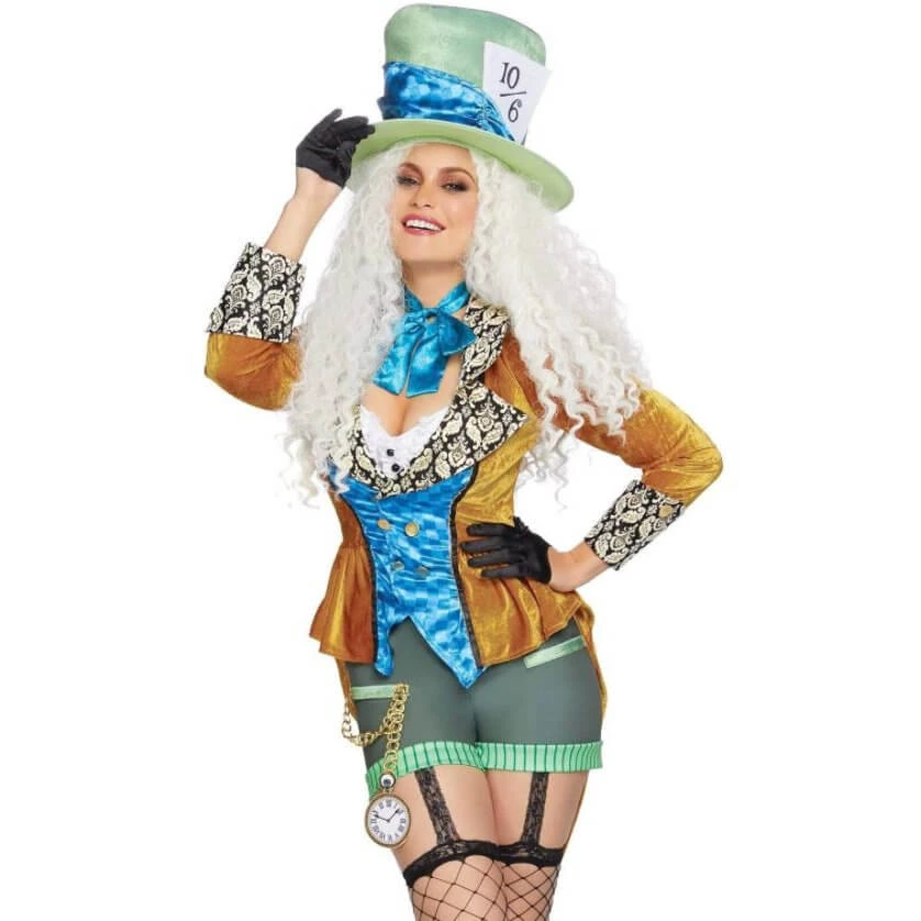Tomfoolery Classic Mad Hatter Ladies Costume - Leg Avenue Fairytales & Storybook 4 Tomfoolery Classic Mad Hatter Ladies Costume - Leg Avenue Fairytales & Storybook