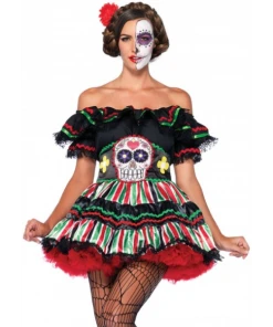Halloweenc Day Of The Dead Dress - Hire