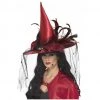 Smiffys Deep Red Witch Hat