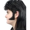 Carnival Products Facial Hair Sideburns 70's Curved Human Hair