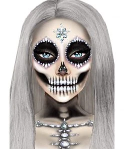 Tomfoolery Skeleton Rhinestone Stick-On Face Jewels Halloweenc