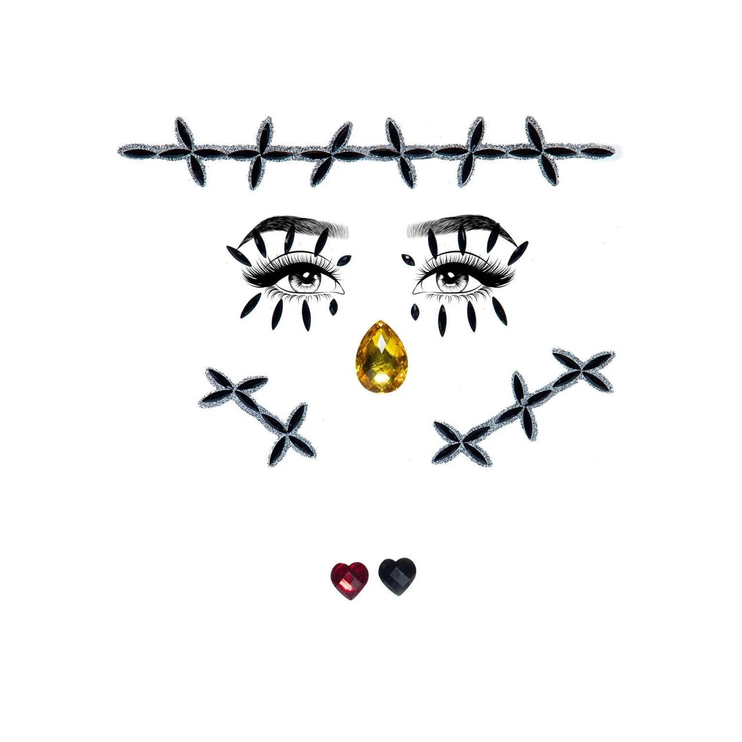 Tomfoolery Stitches Scarecrow Rhinestone Stick-On Face Jewels Halloweenc 2 Tomfoolery Stitches Scarecrow Rhinestone Stick-On Face Jewels Halloweenc