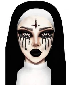 Tomfoolery Accessoriesc Possessed Evil Nun Rhinestone Stick-On Face Jewels