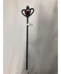 Forum Novelties Accessoriesc Black Glitter Red Heart Wand