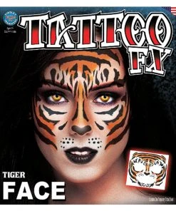 Carnival Products Tiger Face Tattoos - Tinsley FX Temporary Tattoo