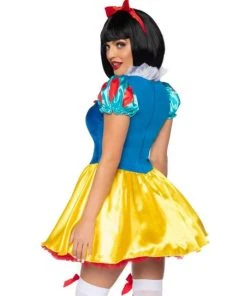 Tomfoolery Ladiesc Fairytale Snow White Short Costume By Leg Avenue