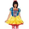 Tomfoolery Ladiesc Fairytale Snow White Short Costume By Leg Avenue