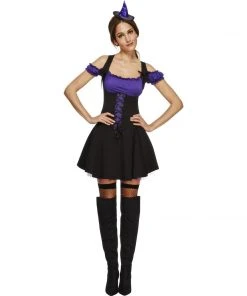 Smiffys Fever Wicked Witch - Purple Halloweenc