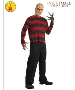 Rubie's Deerfield Freddy Krueger Adult Costume Top & Mask - Nightmare On Elm Street Mensc