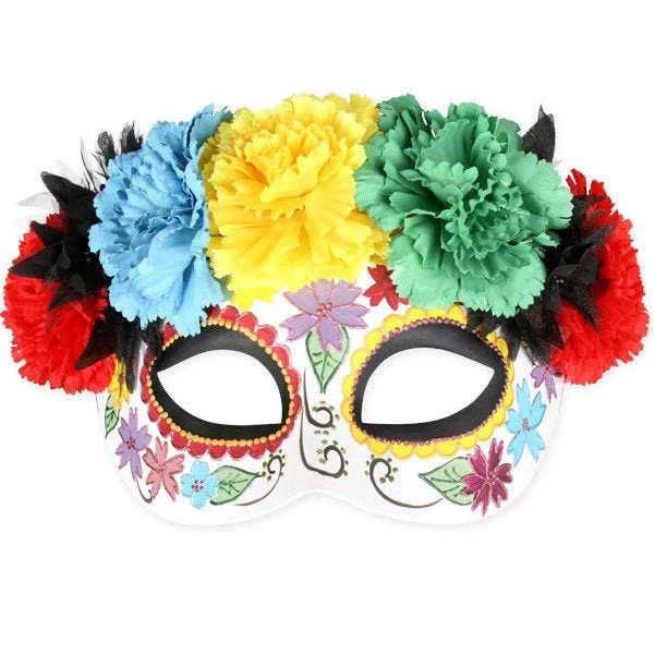 Tomfoolery Mexican Frida Bright Flowers Day Of The Dead Eye Mask 1 Tomfoolery Mexican Frida Bright Flowers Day Of The Dead Eye Mask