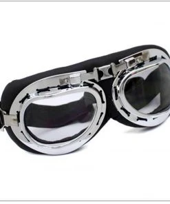 Forum Novelties Steampunk Silver Aviator Goggles Glasses
