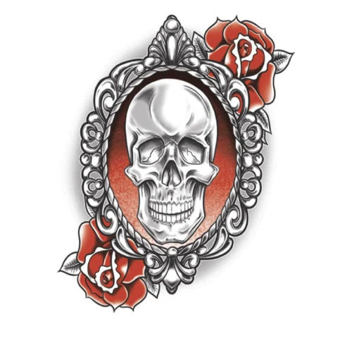 Carnival Products Tinsley FX Temp Tattoo - Gothic Skull And Roses Tattoos 1 Carnival Products Tinsley FX Temp Tattoo - Gothic Skull And Roses Tattoos