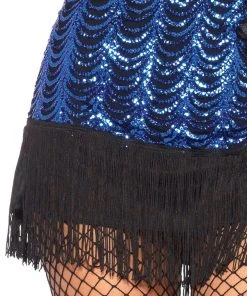 Tomfoolery Gatsby Blue Sequin Flapper - Leg Avenue Ladiesc 6 Tomfoolery Gatsby Blue Sequin Flapper - Leg Avenue Ladiesc