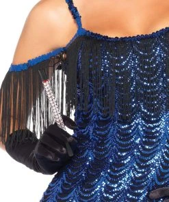 Tomfoolery Gatsby Blue Sequin Flapper - Leg Avenue Ladiesc