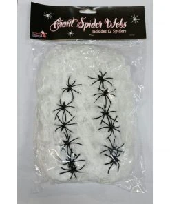 Tomfoolery Giant Spider Web With 12 Spiders 240 Gm - Dr Toms Halloweenc