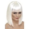 Smiffys Short White Blunt Glam Wig 1920's