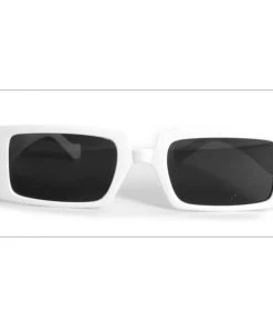 JD Party Glasses Square White Frame