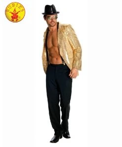 Rubie's Deerfield Gold Sequin Jacket-Mens Mensc
