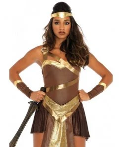Tomfoolery Golden Gladiator Ladies Costume - Leg Avenue