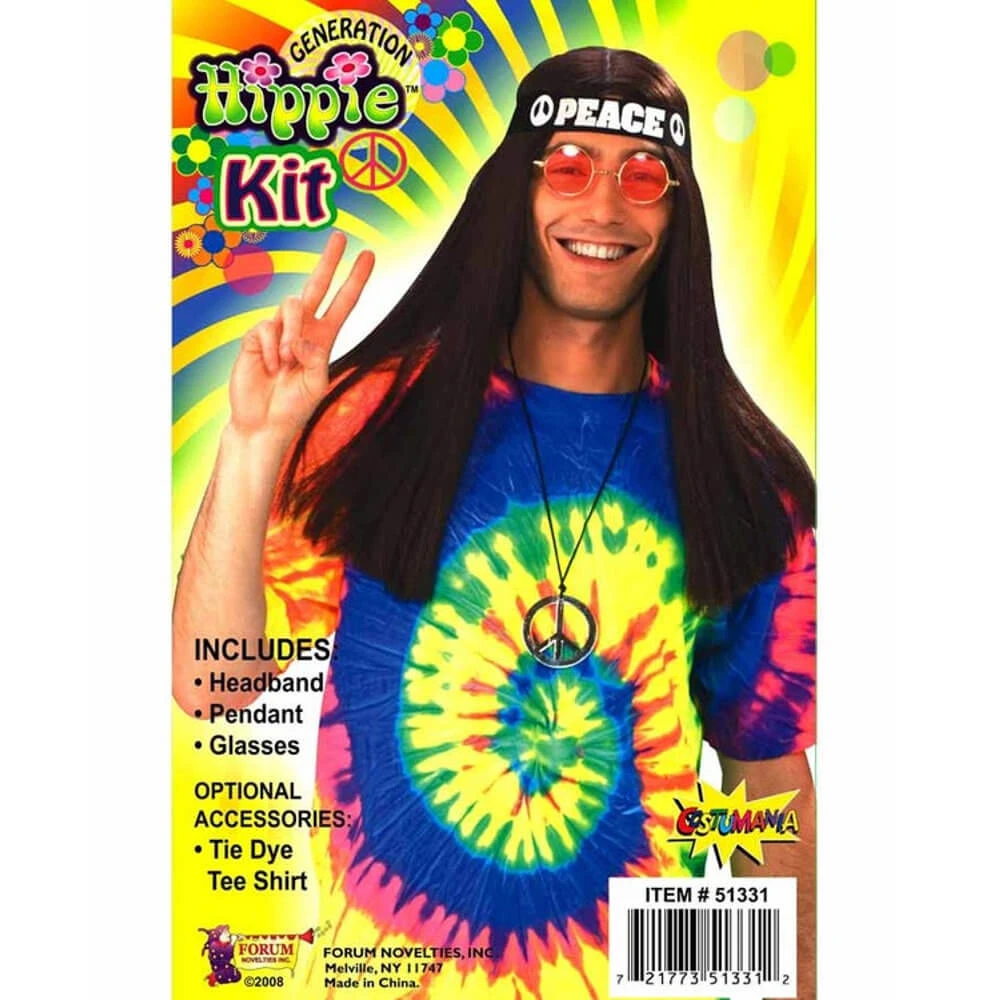 Allen Trading Glasses Mens Hippie Accessory Kit 1 Allen Trading Glasses Mens Hippie Accessory Kit