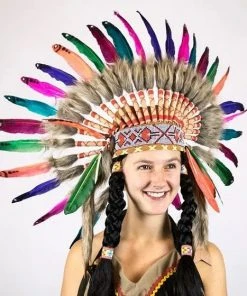 Interalia Group Native American Headdress - Small Rainbow Festival & Pride
