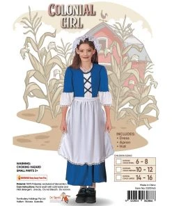 Tomfoolery Kids Colonial Girl Costume - Dr Toms Girls Costumes