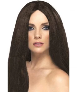 Smiffys Long Straight Brown Star Style Wig