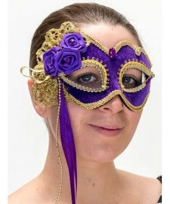 Tomfoolery Purple And Gold Mask Masks