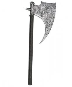 Tomfoolery Accessoriesc Axe Medieval Stone/Wood Look - Black And Silver