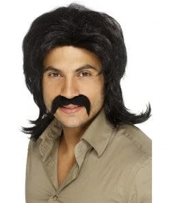 Smiffys 1970's 70's Retro Black Wig