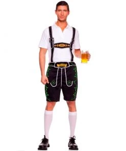 Brave N Krazy Mensc Mens Lederhosen - Black