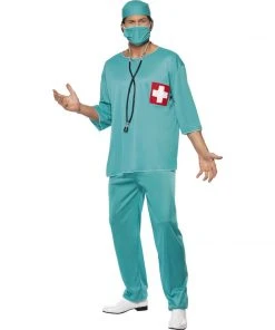 Smiffys Mensc Surgeon Scrubs Adult Costume