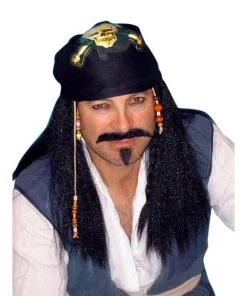 Carnival Products Pirate Captain Wig With Bandanna