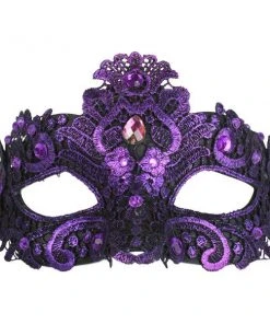 Tomfoolery Crystal Lace Eye Mask - Asst Colors