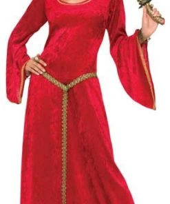 Tomfoolery Ladiesc Red Medieval Sorceress Costume - Dr Toms