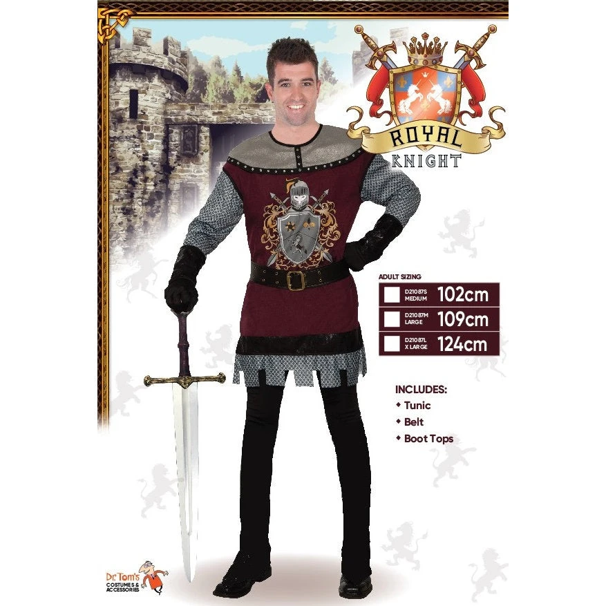 Tomfoolery Mensc Royal Knight Mens Costume 1 Tomfoolery Mensc Royal Knight Mens Costume