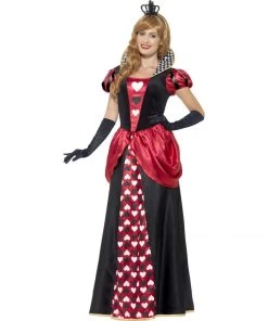 Smiffys Ladiesc Royal Red Queen Ladies Long Costume