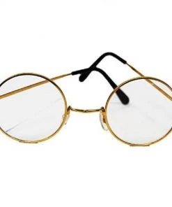 Swedia's Accessoriesc Lennon/Santa Round Gold Rimmed Glasses