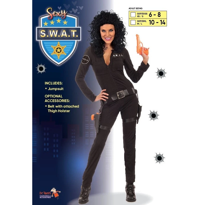 Tomfoolery Ladiesc Sexy SWAT Jumpsuit Ladies - Dr Toms 1 Tomfoolery Ladiesc Sexy SWAT Jumpsuit Ladies - Dr Toms