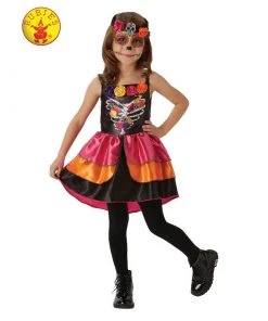 Rubie's Deerfield Girls Costumes Sugar Skull Day Of The Dead Girls Halloween Costume