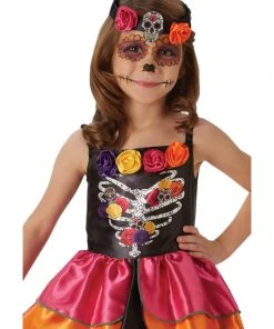 Rubie's Deerfield Girls Costumes Sugar Skull Day Of The Dead Girls Halloween Costume